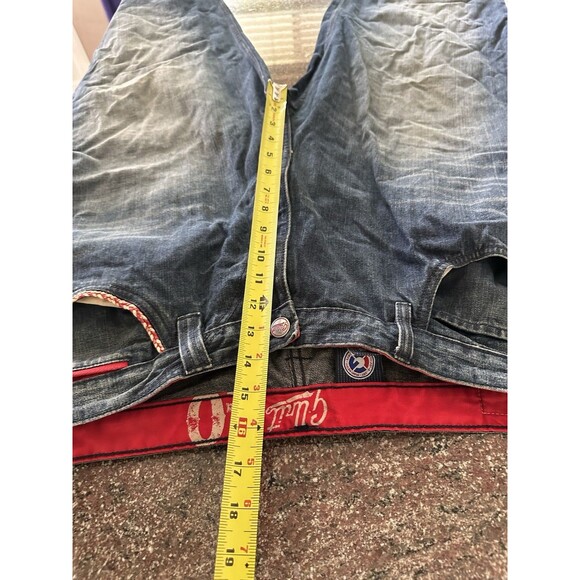 VTG G Unit Blue Heavy Long Loose Baggy Y2K Hip‎ Hop Skater Jean Shorts Men's 40 - Picture 4 of 14